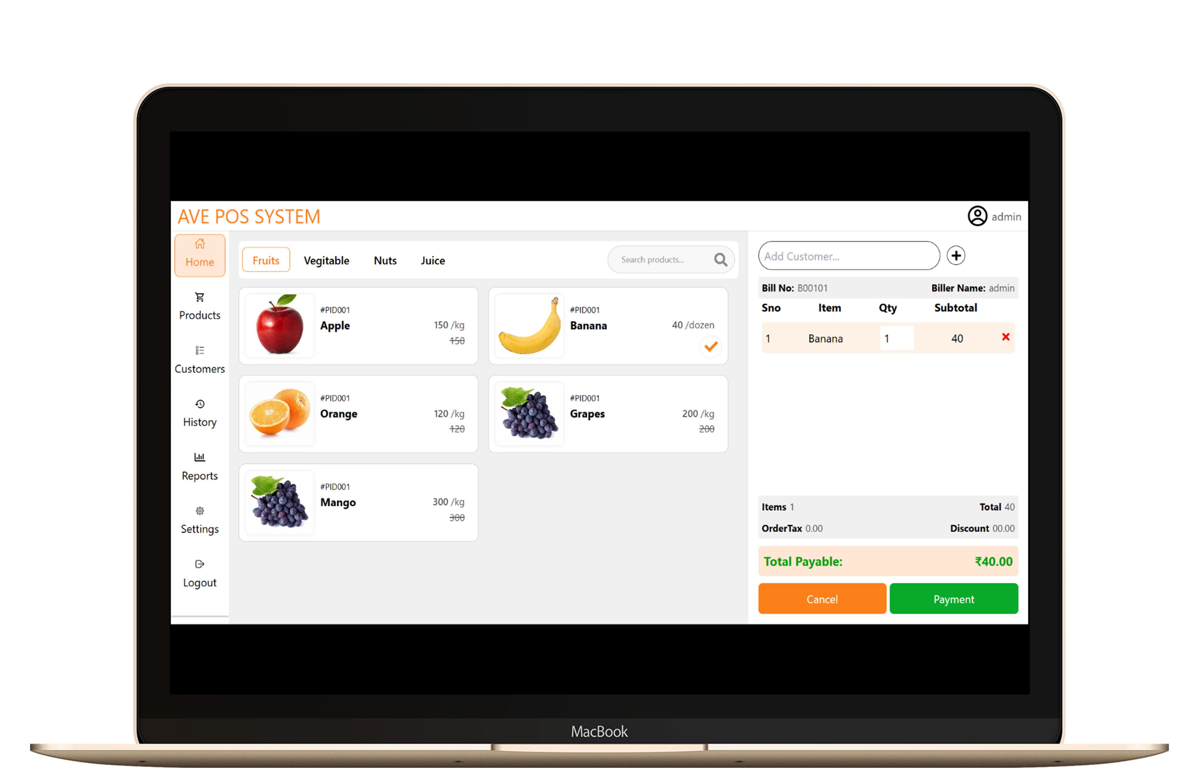 Point of Sale (POS) Website